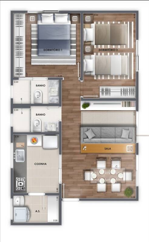 Apartamento à venda com 2 quartos, 60m² - Foto 16