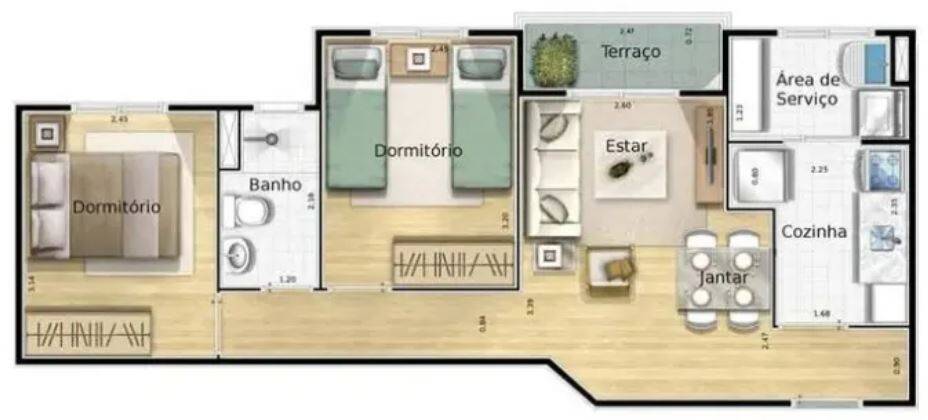 Apartamento à venda com 2 quartos, 50m² - Foto 32